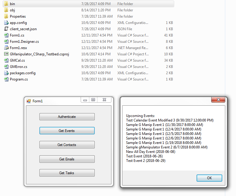 Sample applications when integrating with APIs