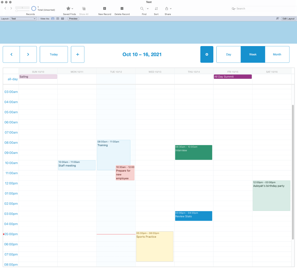 Working With The FileMaker Calendar Add on Productive Computing Inc 