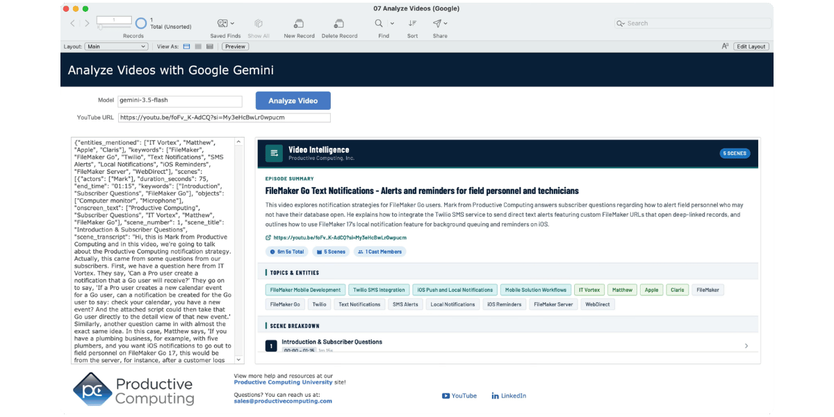 FileMaker 2026_Gemini Video Analyzer