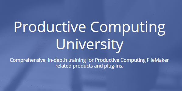 Productive Computing University Training Courses